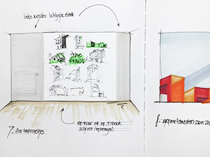 immo muurschildering huizen panden appartementen